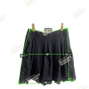Black Skirt with Eyelet Hem